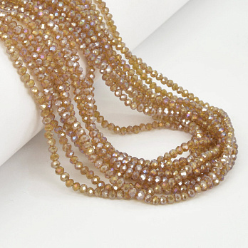 Намистини ронделі, 3х2,5 мм, Топаз AB (BUS-049231)