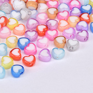 Бусины акриловые Сердце, 8х8 мм, Микс АВ (BUS-028842)