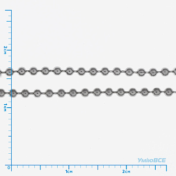 Цепь с шариками, Темное серебро, 1,5 мм, 1 м (ZEP-007787)