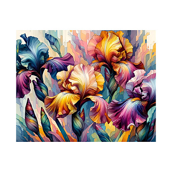 Набір алмазного живопису на підрамнику 50х40 см, Феєричні іриси (SXM-056371)