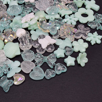 Намистини пластикові, Мікс м'ятний (BUS-062028)