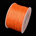 Атласный нейлоновый шнур, 1 мм, Оранжевый (LEN-053570)