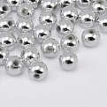 Бусины пластиковые Круглые, 8 мм, Серебристые (BUS-008187)