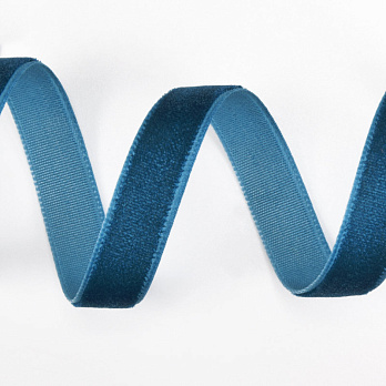 Стрічка оксамитова, 10 мм, Морська хвиля (LEN-060301)