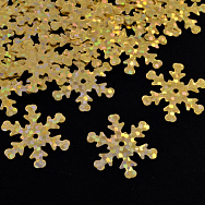Пайетки Китай Снежинки, 20 мм, Золотистые АВ, 5 г (PAI-051897)
