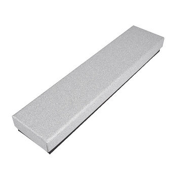 Коробочка Прямоугольная, 20,5х4,5х2,5 см, Серебристая (UPK-060590)