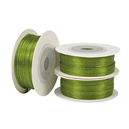 Атласна стрічка двостороння, 3 мм, Оливкова (LEN-061042)