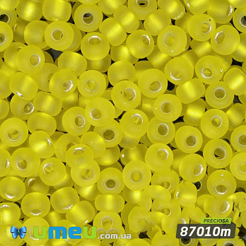 Бісер чеський 4/0, №87010m, Жовтий, Блискучий матовий (BIS-034275)