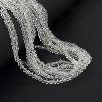 Намистини ронделі, 3,5х3 мм, Прозорі (BUS-057221)