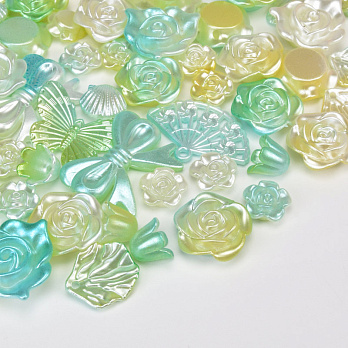 Намистини пластикові, Мікс жовто-зелений (BUS-062016)