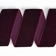 Лента бархатная, 25 мм, Вишневая (LEN-061427)