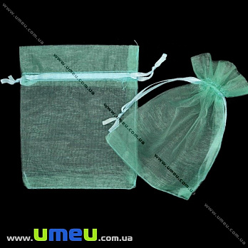 Подарочная упаковка из органзы, 10х12 см, Бирюзовая (UPK-012383)