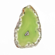 Срез Агата, Зеленый, 75х42 мм (POD-009331)