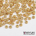 Бисер японский Miyuki Spacer SPR2-4202, 2,2х1 мм, Duracoat Galvanized, Золотистый (BIS-060857)