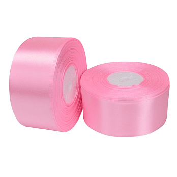 Атласная лента, 40 мм, Розовая светлая (LEN-054622)