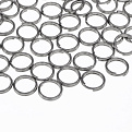 Колечки двойные из нерж. стали, 8 мм, 0,7 мм, Темное серебро (STL-055841)
