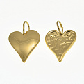 Подвеска из нерж. стали Сердце, 24х17 мм, Золото (STL-059191)