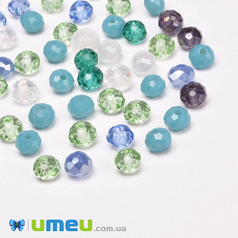 Бусины рондели, 4х3 мм, Микс (BUS-050934)