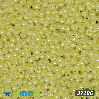 Бісер чеський №520 / 37186, Лимонний світлий, Перламутровий, 10/0 (BIS-005399)