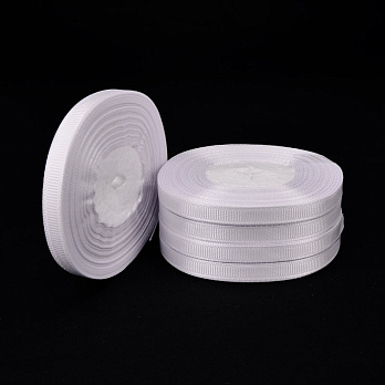 Репсова стрічка, 6 мм, Біла (LEN-054854)