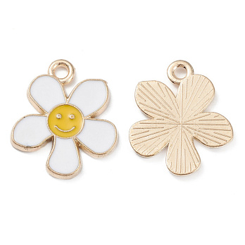 Підвіска метал. Квітка біла, 21х18 мм, Золото (POD-053820)