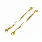 Цепь-удлинитель из нерж. стали с карабинами, 7 см, Золото, 4х3 мм (ZEP-061377)