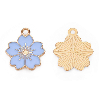 Підвіска метал. Квітка блакитна, 20,5х17,5 мм, Золото (POD-053826)