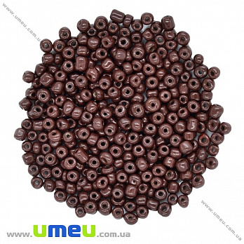 Бісер китайський великий, 6/0, Коричневий натуральний, 4 мм (BIS-015635)