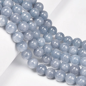 Намистини Аквамарин, Натур. камінь, 12 мм, Круглі (BUS-057860)