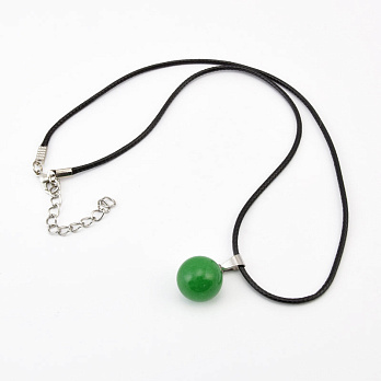 Підвіска на шнурку, Натур. камінь Нефрит малайзійський (POD-058276)