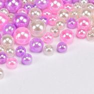 Намистини пластикові Круглі, Перли, 6-10 мм, Мікс рожевий (BUS-059766)