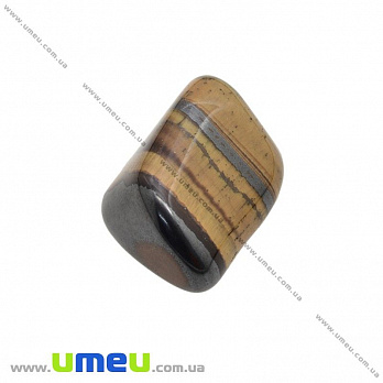 Галтовка Тигровый глаз с гематитом, 28х20х16 мм (POD-026084)