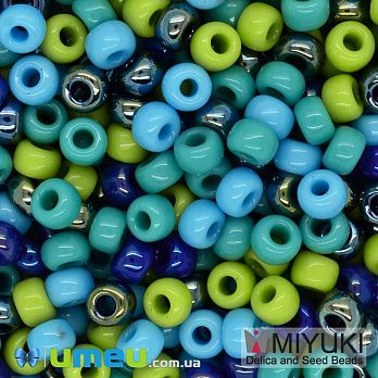 Бісер японський Miyuki круглий RR 6/0 №mix36, Синій (BIS-046003)
