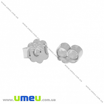 Заглушки для пусет Серебро (925 проба), 4,5х4,5 мм (SER-028506)