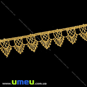 Кружево плетеное, 17 мм, Коричневое светлое (LEN-016190)