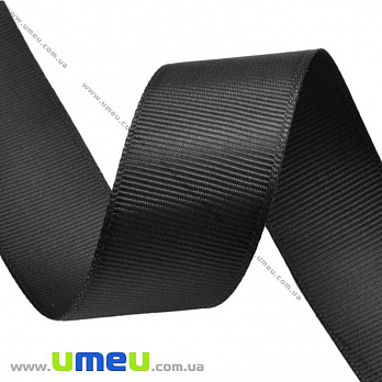[Архів] Репсова стрічка, 25 мм, Чорна (LEN-017995)