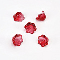Бусины стеклянные, Цветок, 11х7 мм, Красные (BUS-059978)