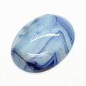Кабошон нат. камінь Агат синій, Овал, 40х29,7 мм (KAB-050604)