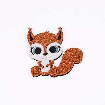 Декоративний виріб з фоамірану Білочка, 7,5х7 см, Помаранчева (FOM-056575)