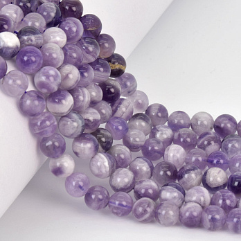Намистини Аметист, Натур. камінь, 8,5 мм, Круглі (BUS-057870)