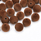 Намистина оксамитова, Кругла, 10 мм, Коричнева (BUS-060184)