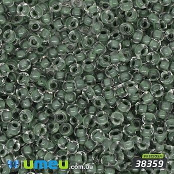 Бісер чеський №623 / 38359, Сіро-зелений, Прокрашенний, 10/0 (BIS-003900)
