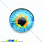/p15259-kaboshon-stekl-s-printom-glaz-14-mm-goluboy-krugliy/