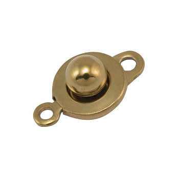 Замок-кнопка из нержавеющей стали, 15х9 мм, Золото (STL-058489)