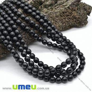 Намистини чеське скло Preciosa Перли 6 мм 70449, Чорний (BUS-036092)