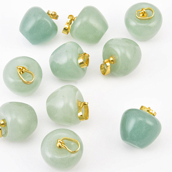 Підвіска Яблуко, Натур. камінь Авантюрин, 14,5х14 мм (POD-058580)