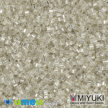 Бисер японский Miyuki Delica Cut 11/0 DBC0041, Серебристый, 3 г (BIS-040096)