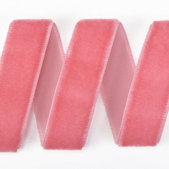Лента бархатная, 15 мм, Коралловая (LEN-060289)