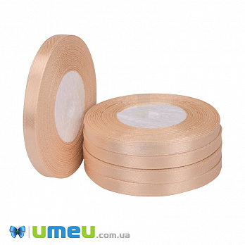 Атласная лента, 6 мм, Бежевая (LEN-050965)