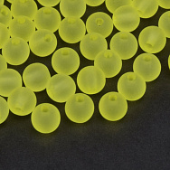 Бусины для сумок ОПТ, Акриловые матовые, Круглые, 8 мм, Желтые (BUS-059785)